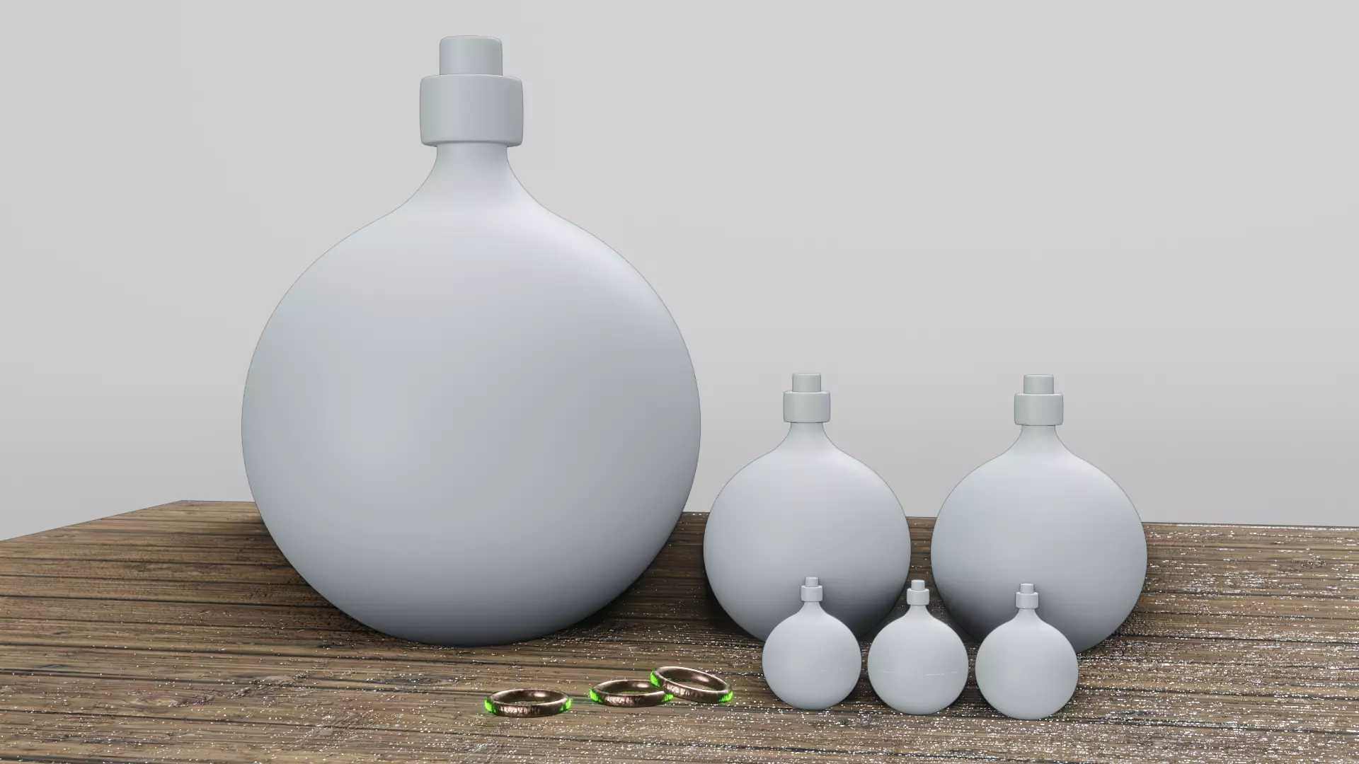 Alchemist jars Low-poly 3D model_0