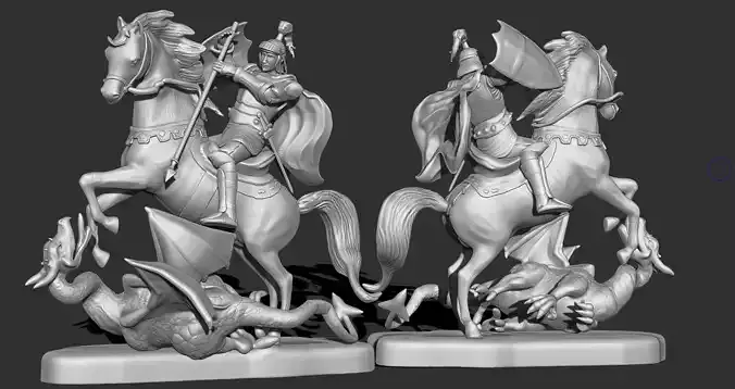 St George  Sao Jorge  Stl  3D print model