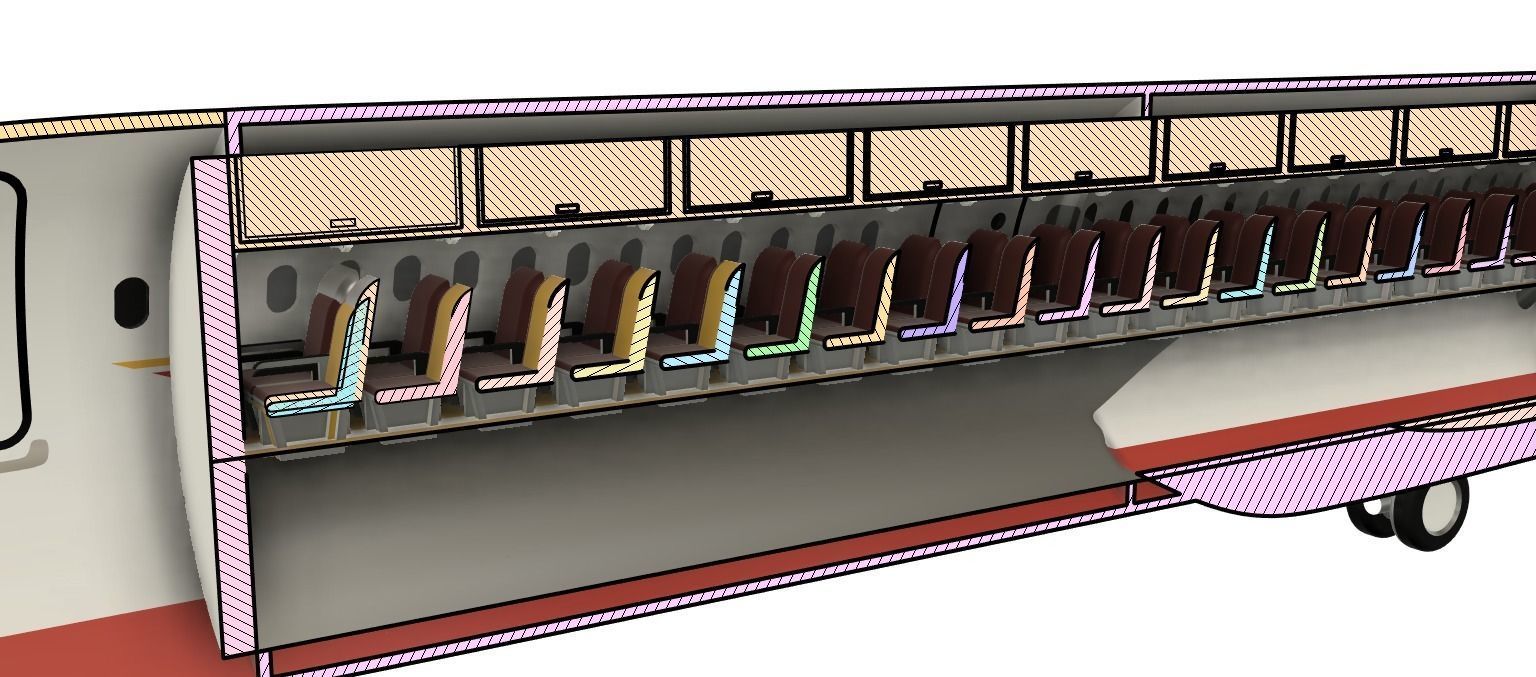 Airbus A321-200 Airindia Livery  Low-poly 3D model_7