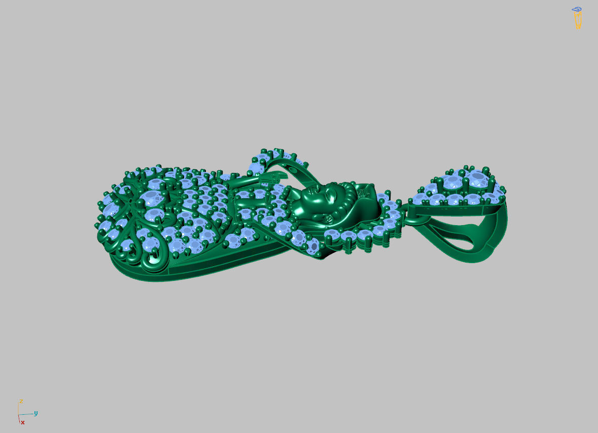 PENDANT BUDDHA  3D print model_2