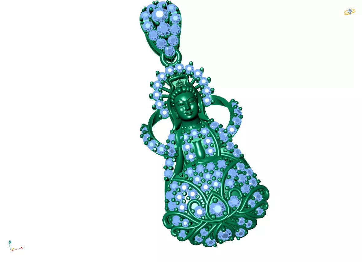 PENDANT BUDDHA  3D print model_0