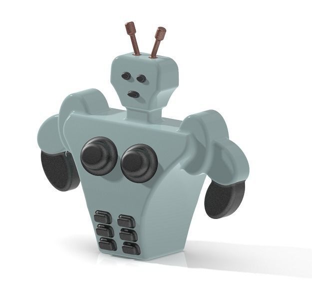 Human Robot Six Pack 3D print model_1