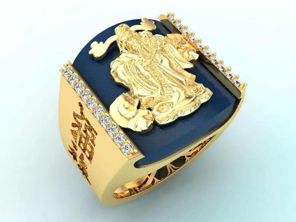 God of wealth ring - Caishen ring - Blessing ring - N917 3D print model