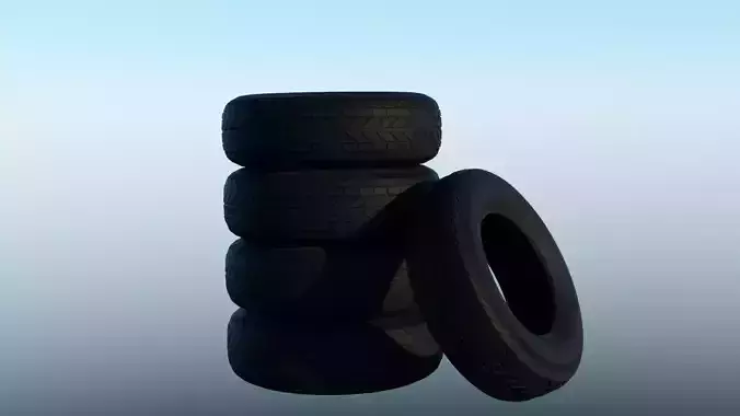 Tire Car Low-poly 3D model