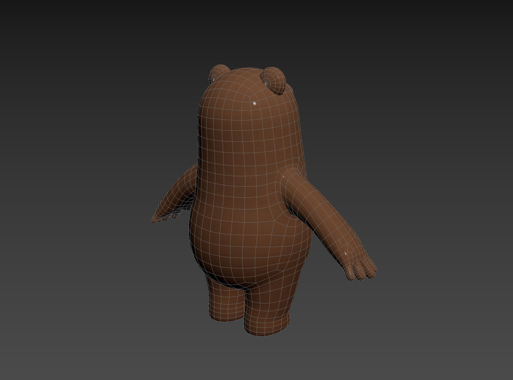 Brown Bear Character 3D model_16