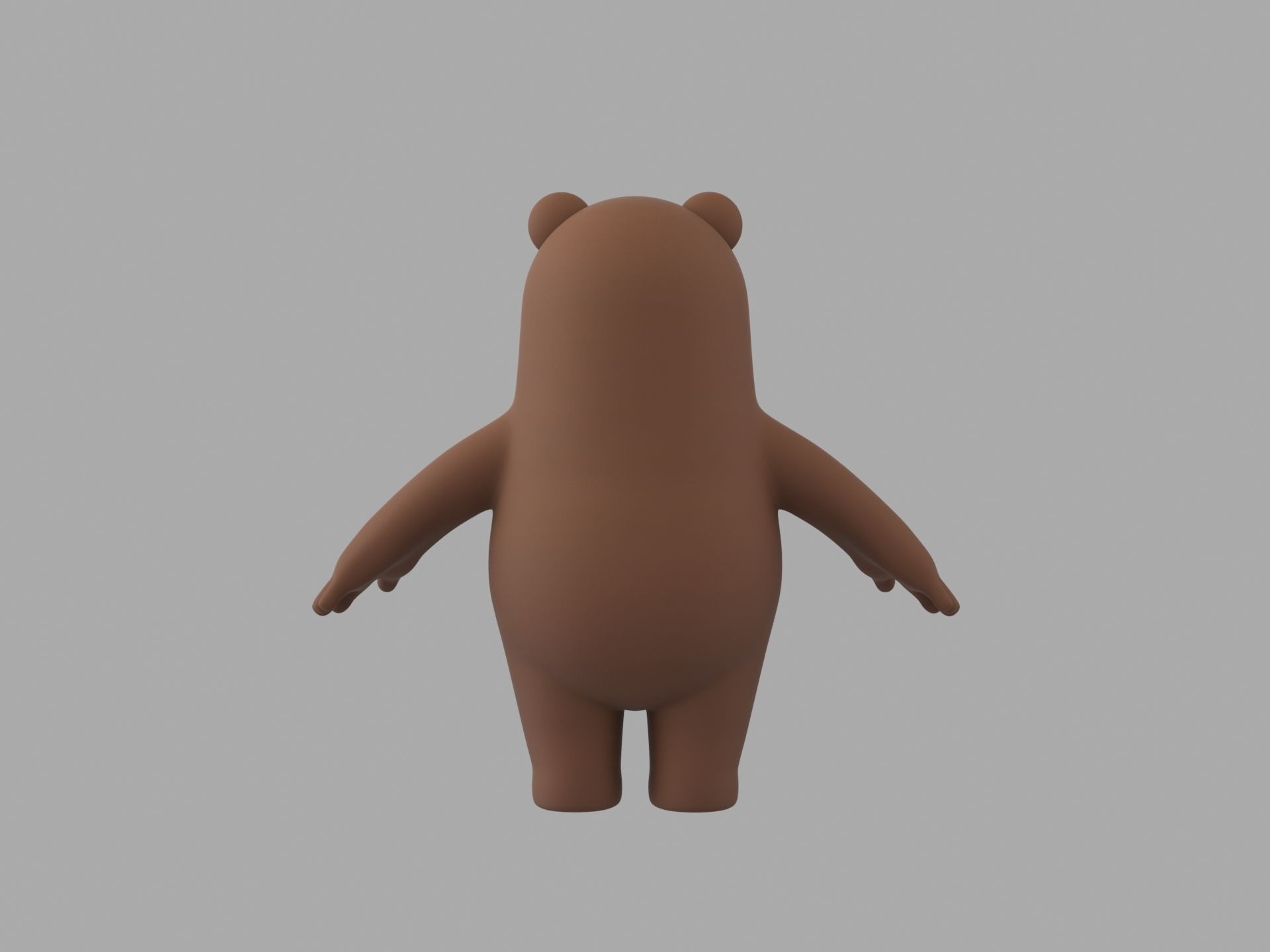 Brown Bear Character 3D model_5