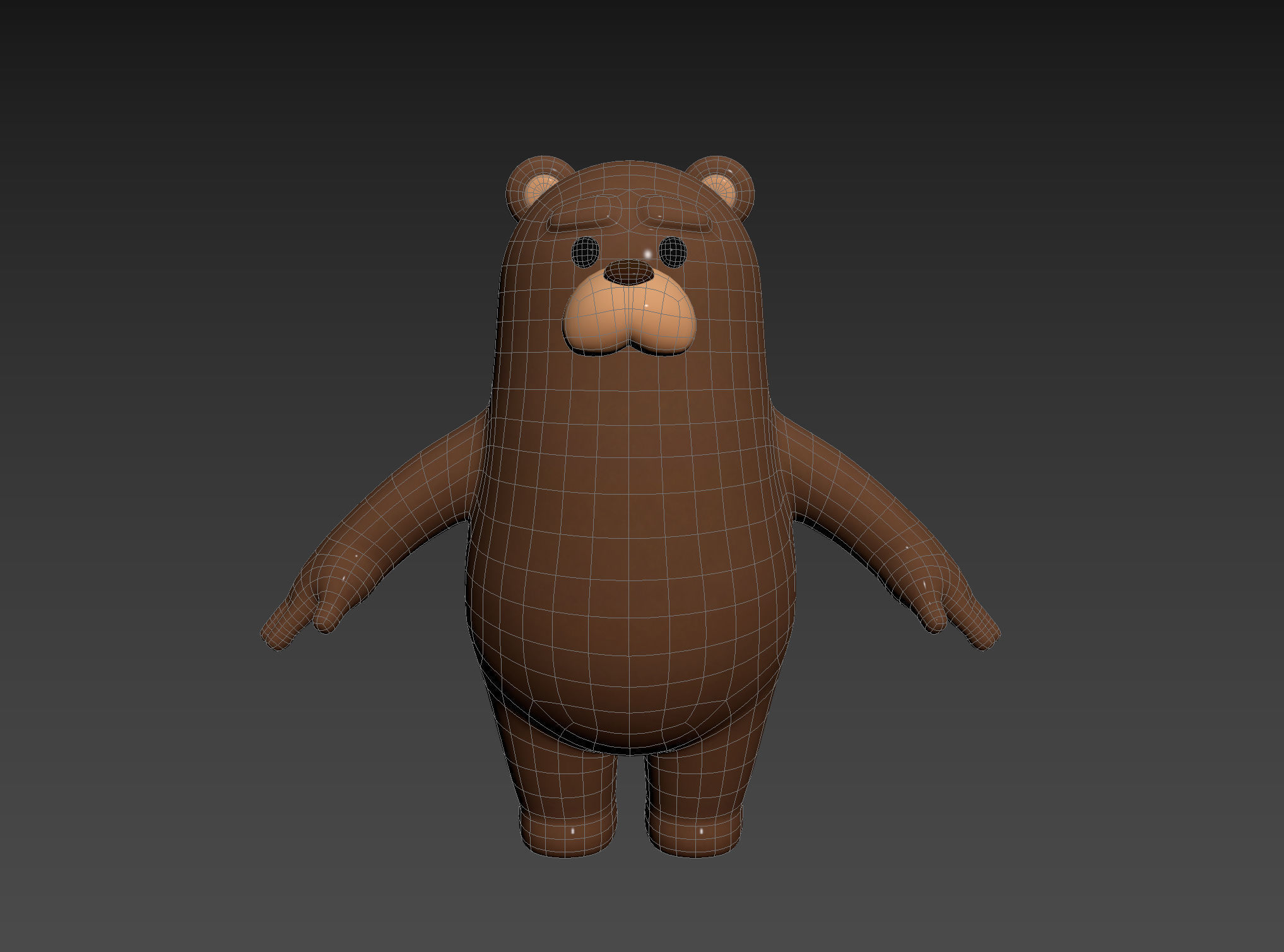 Brown Bear Character 3D model_13