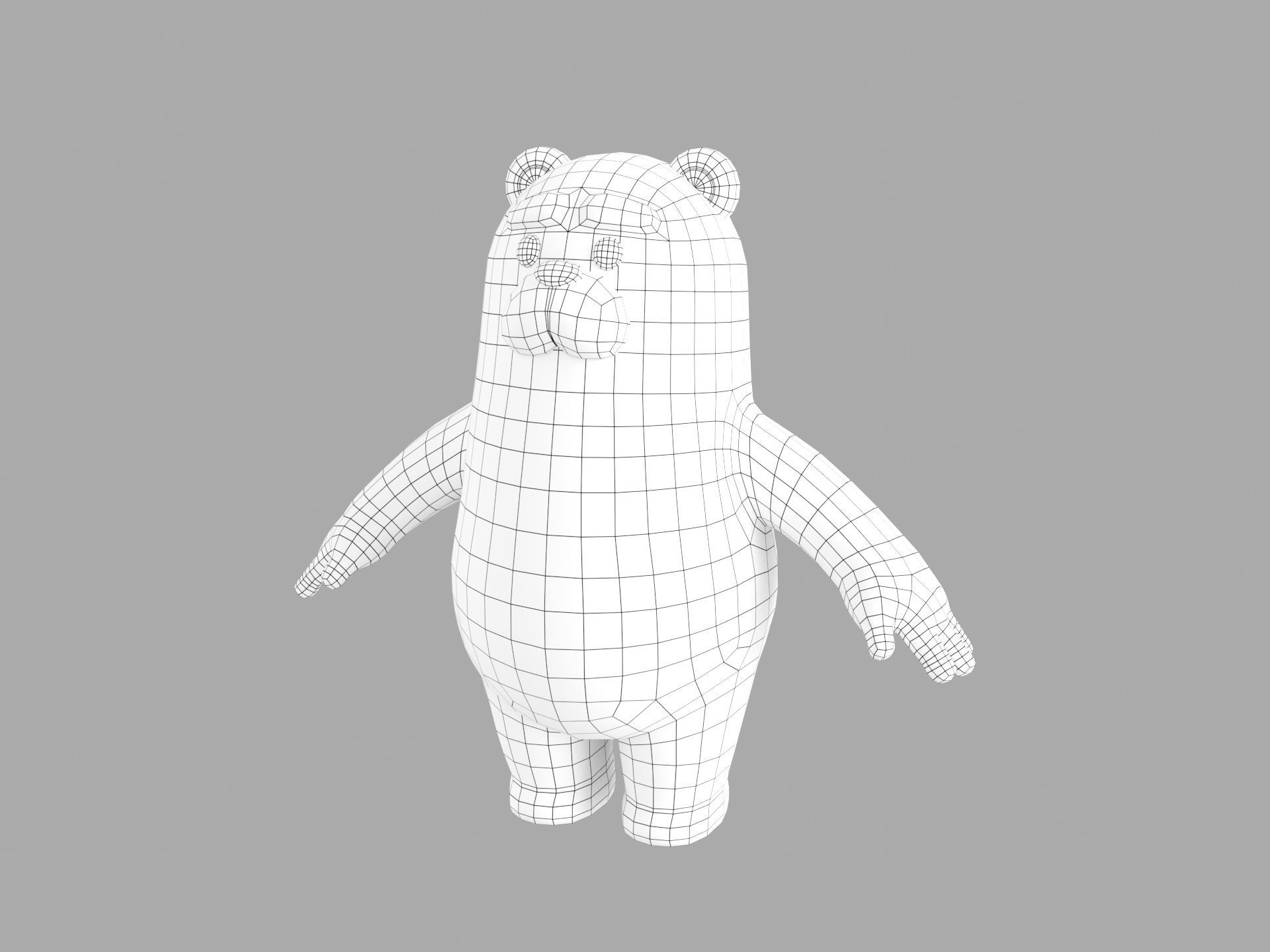 Brown Bear Character 3D model_22
