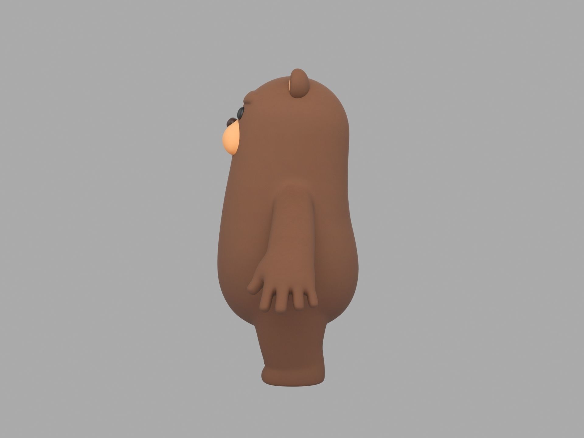 Brown Bear Character 3D model_7