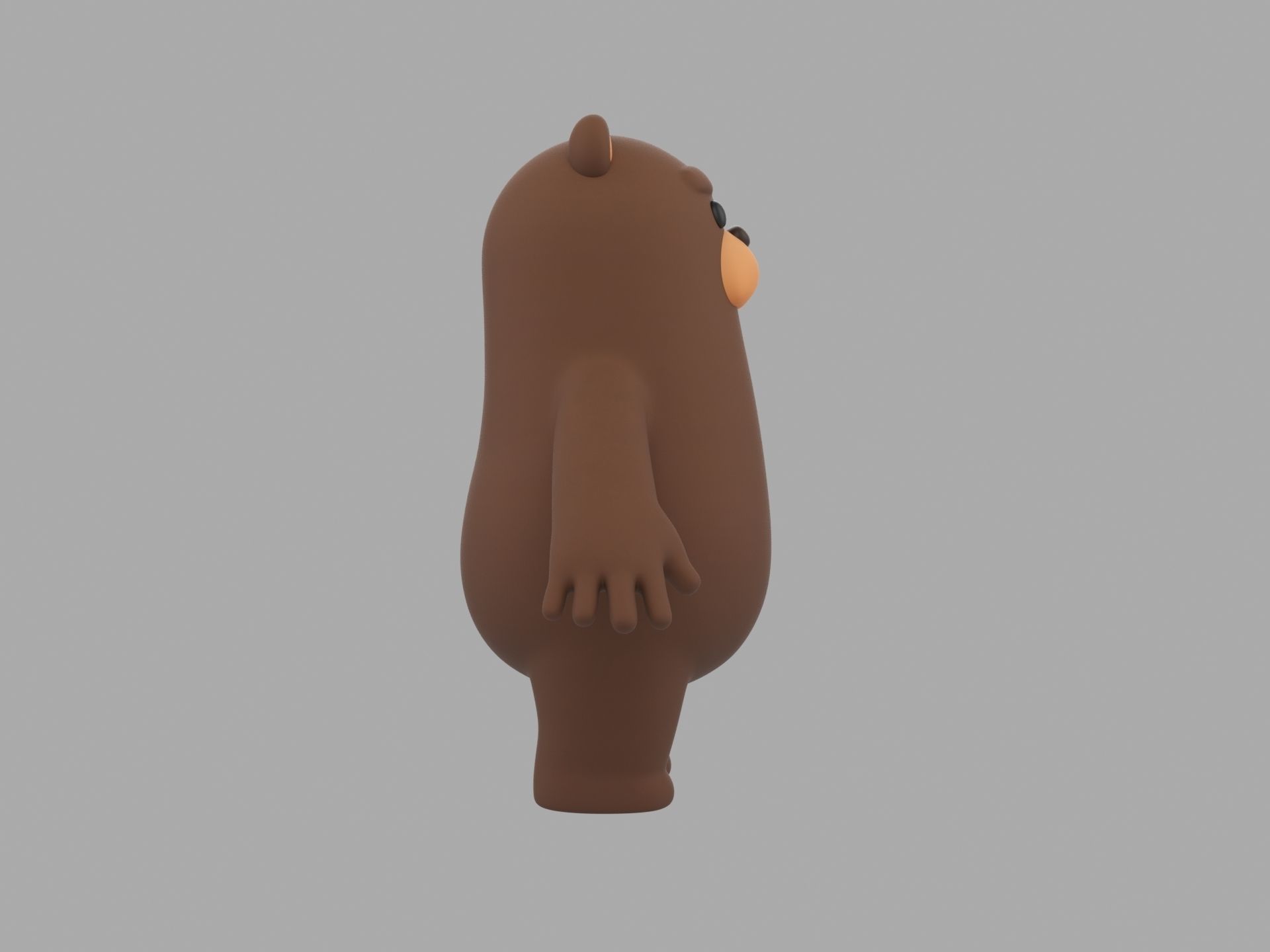 Brown Bear Character 3D model_3