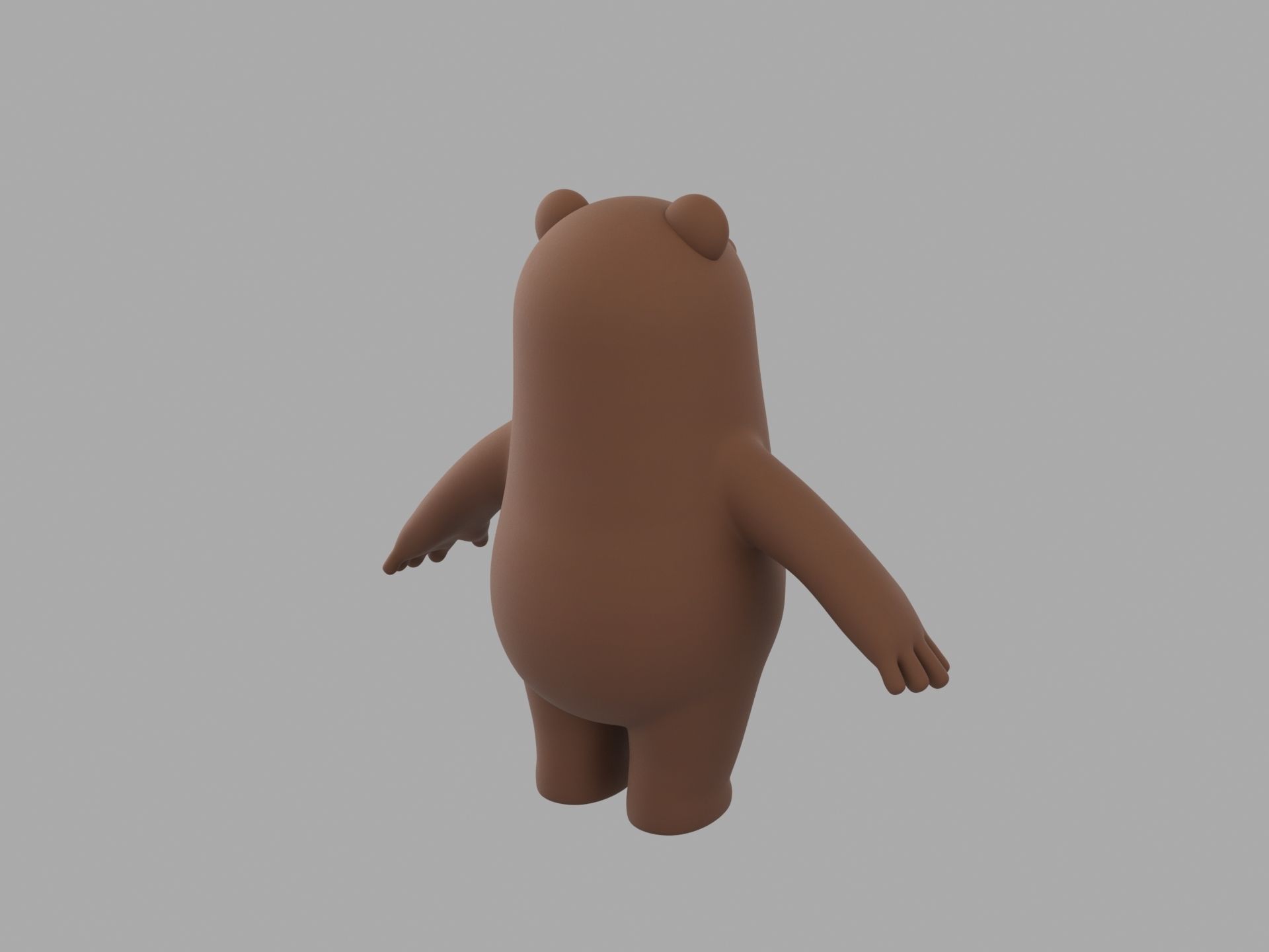 Brown Bear Character 3D model_4