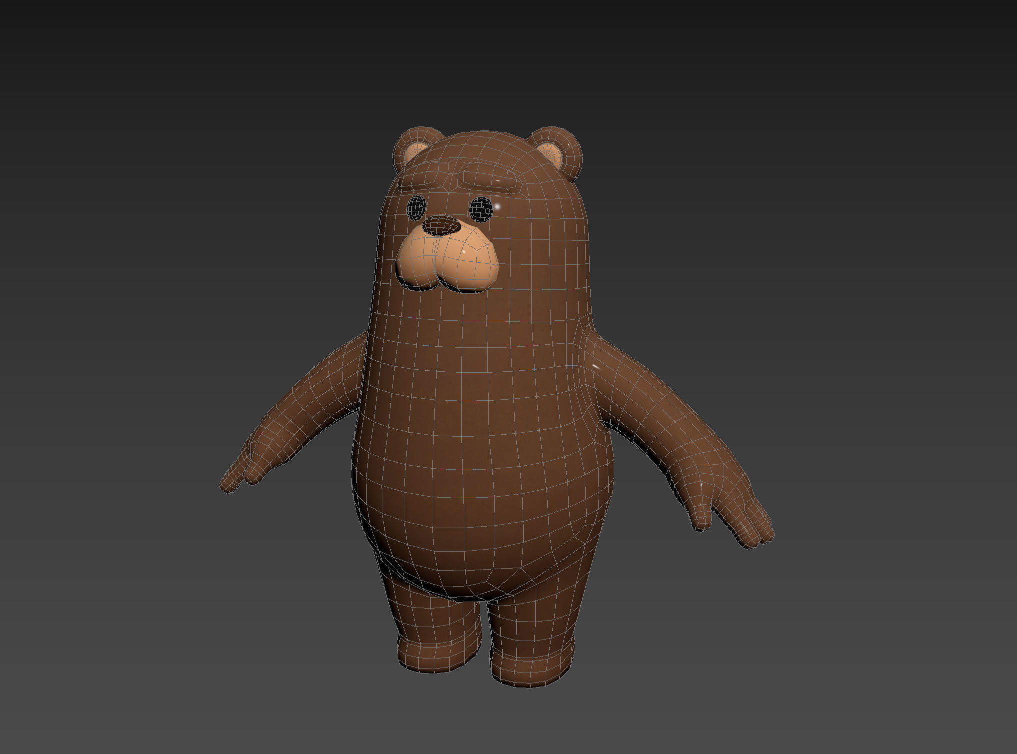 Brown Bear Character 3D model_11