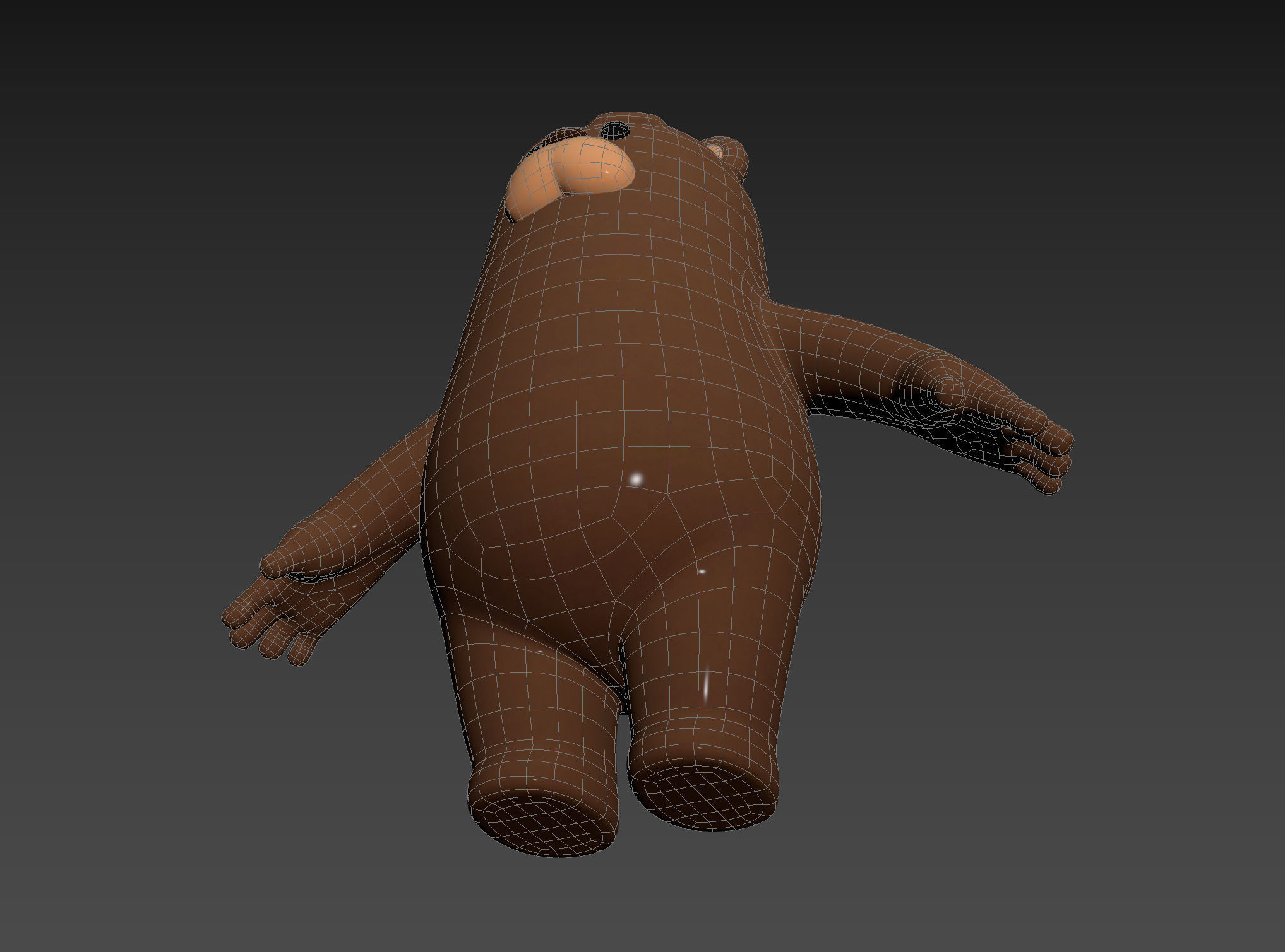 Brown Bear Character 3D model_21