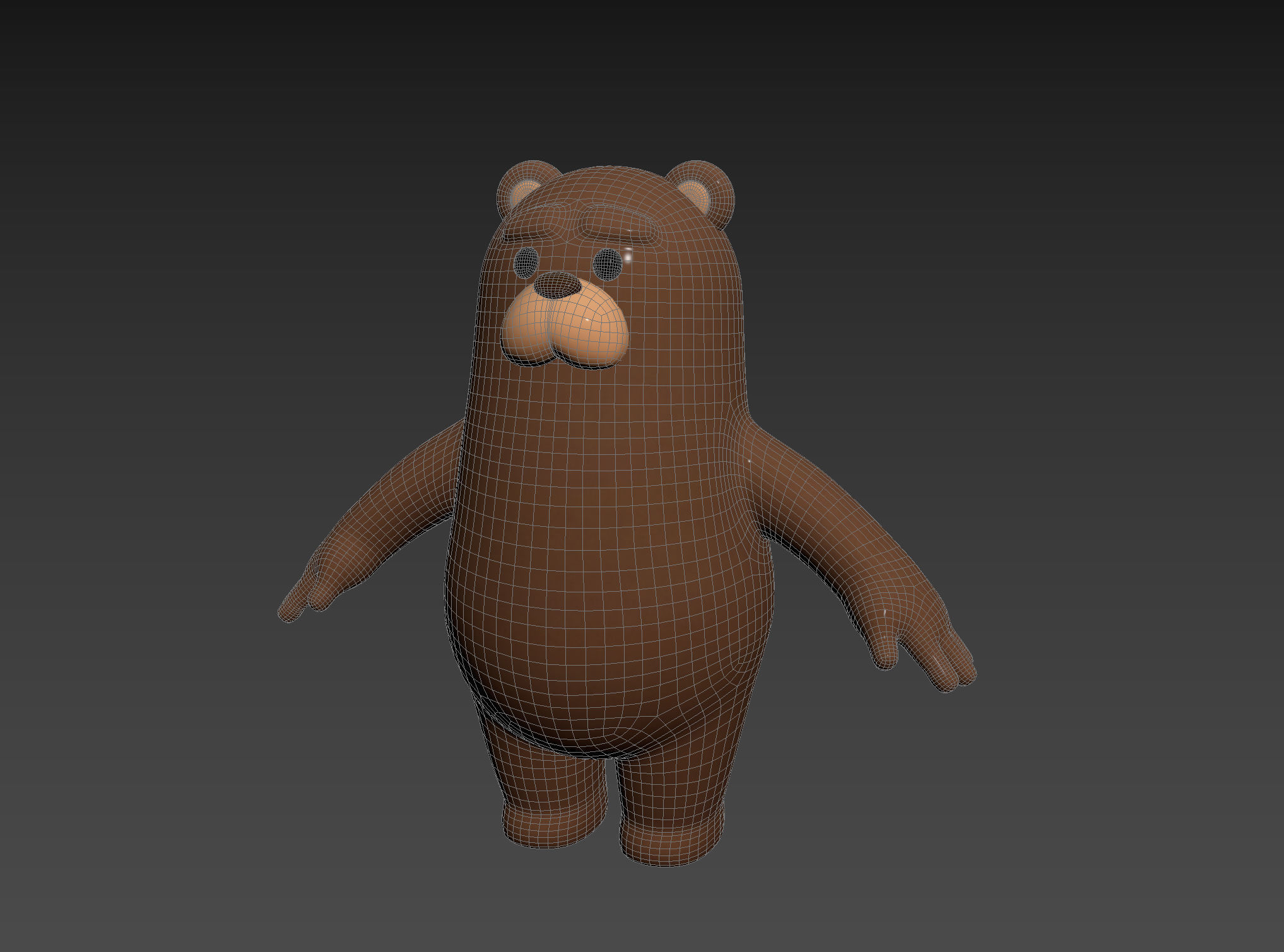 Brown Bear Character 3D model_12