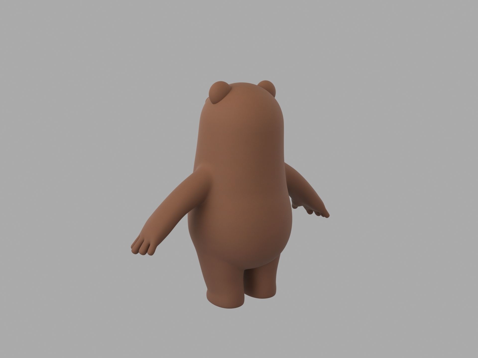 Brown Bear Character 3D model_6