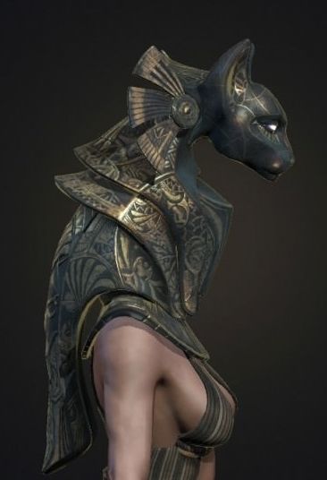 Bastet Helmet Low-poly 3D model_1