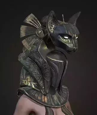 Bastet Helmet Low-poly 3D model