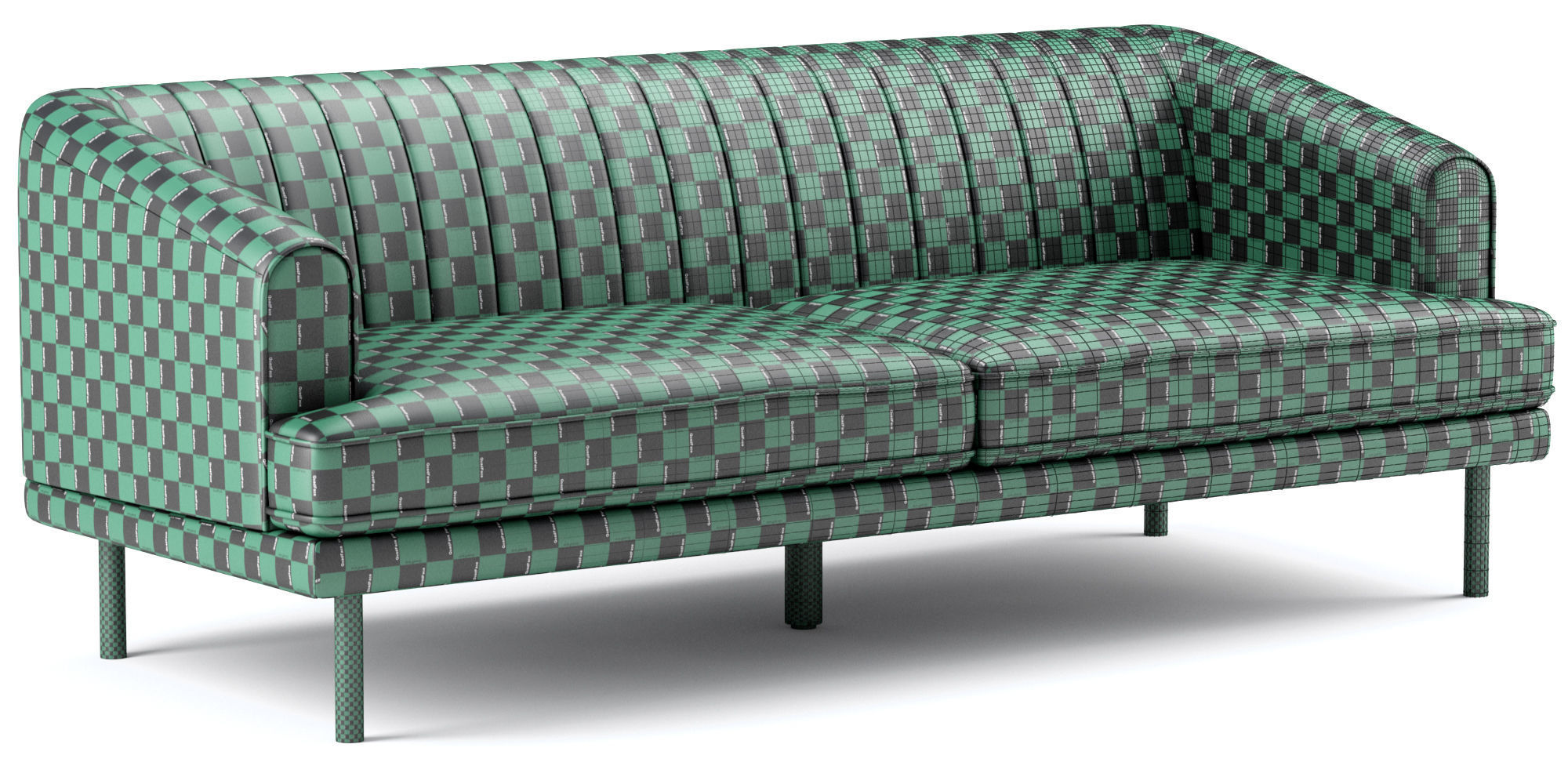 Rory Velvet Sofa Meridian Furniture 3D model_7