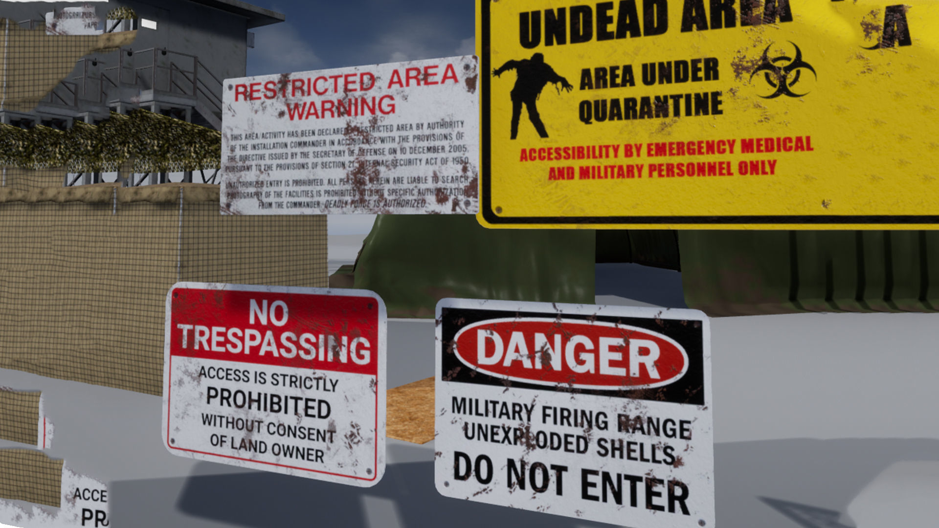 Small military camp pack UE4 FILES  Low-poly 3D model_21