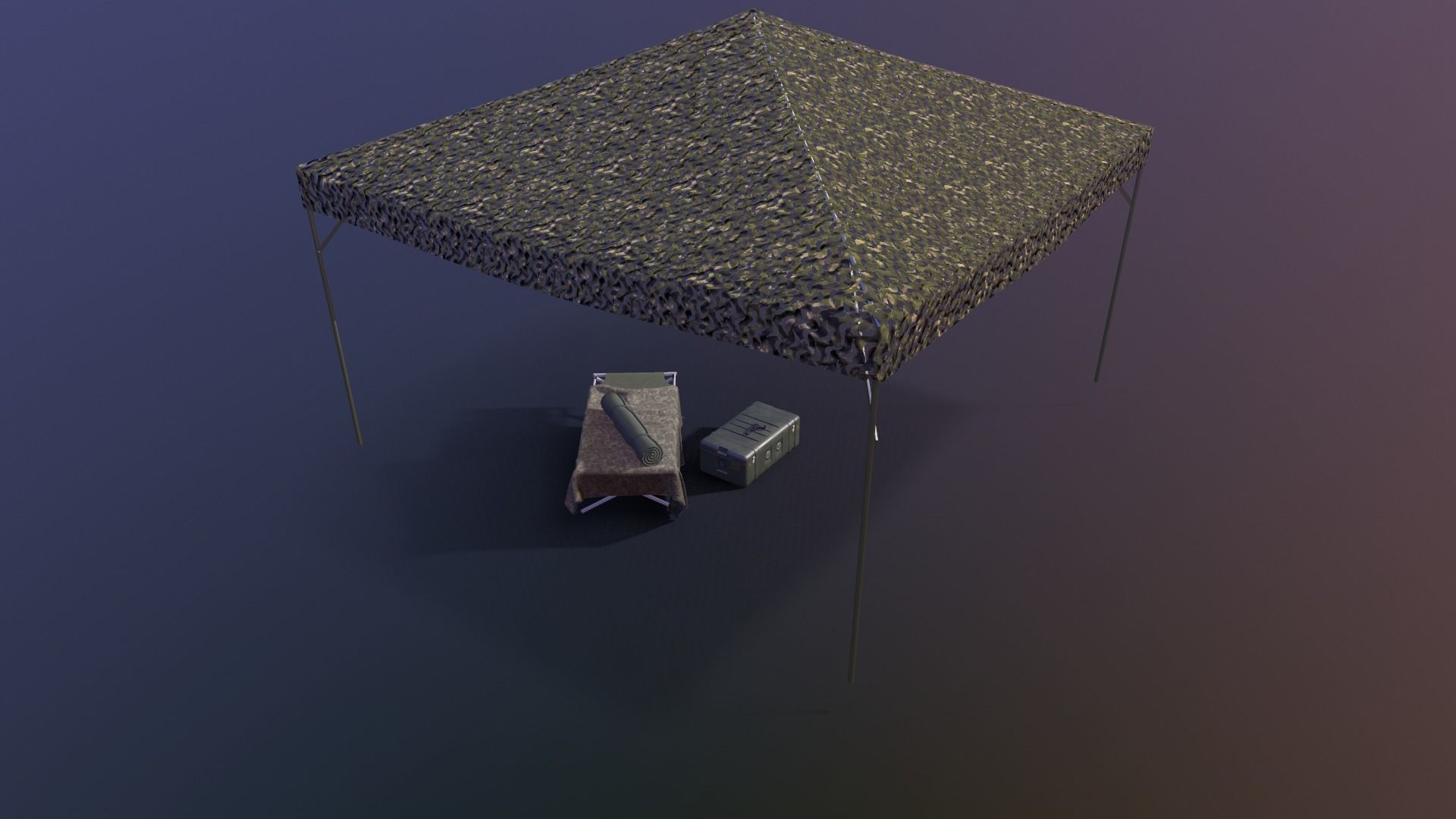 Small military camp pack UE4 FILES  Low-poly 3D model_12