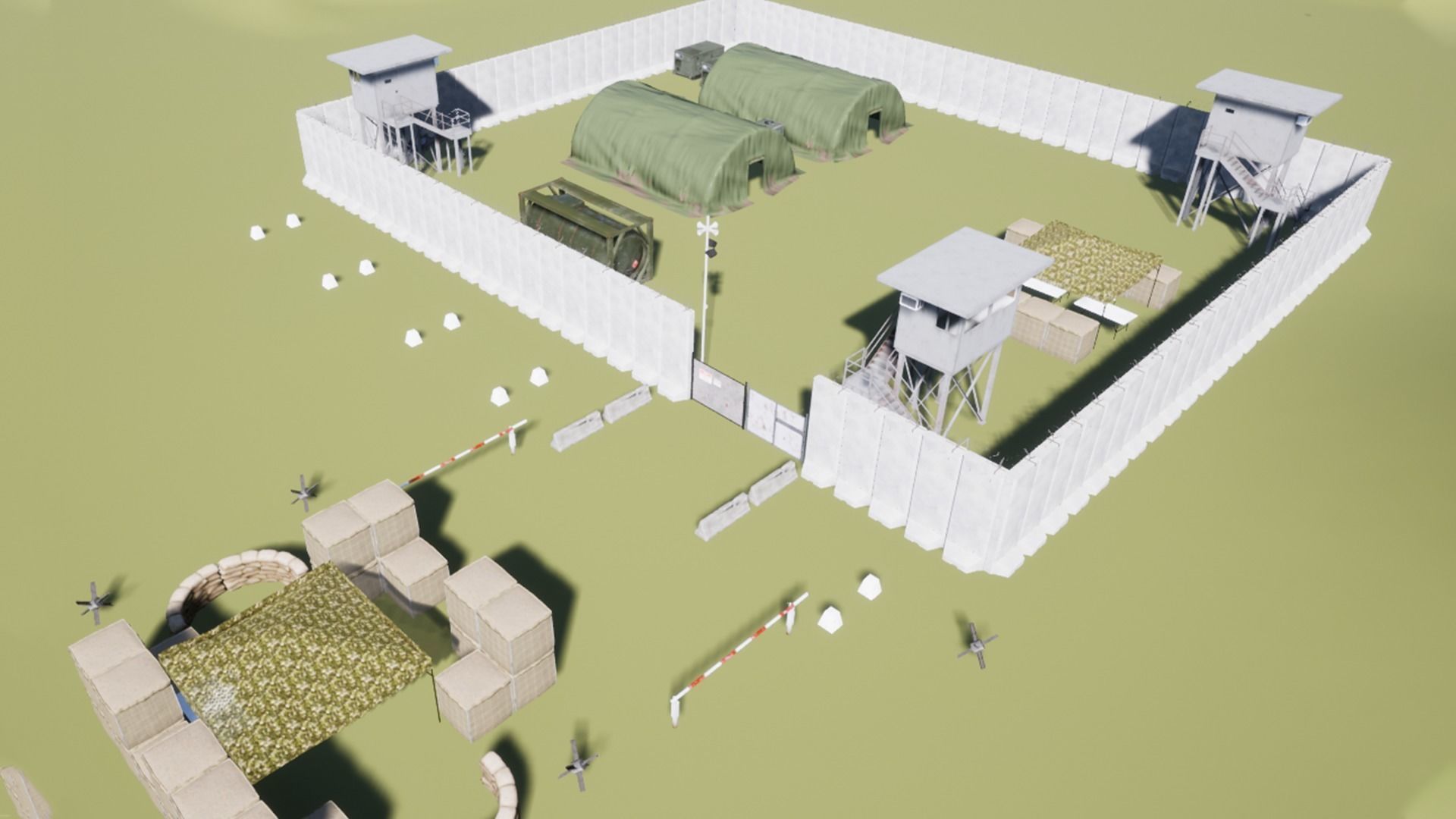 Small military camp pack UE4 FILES  Low-poly 3D model_5