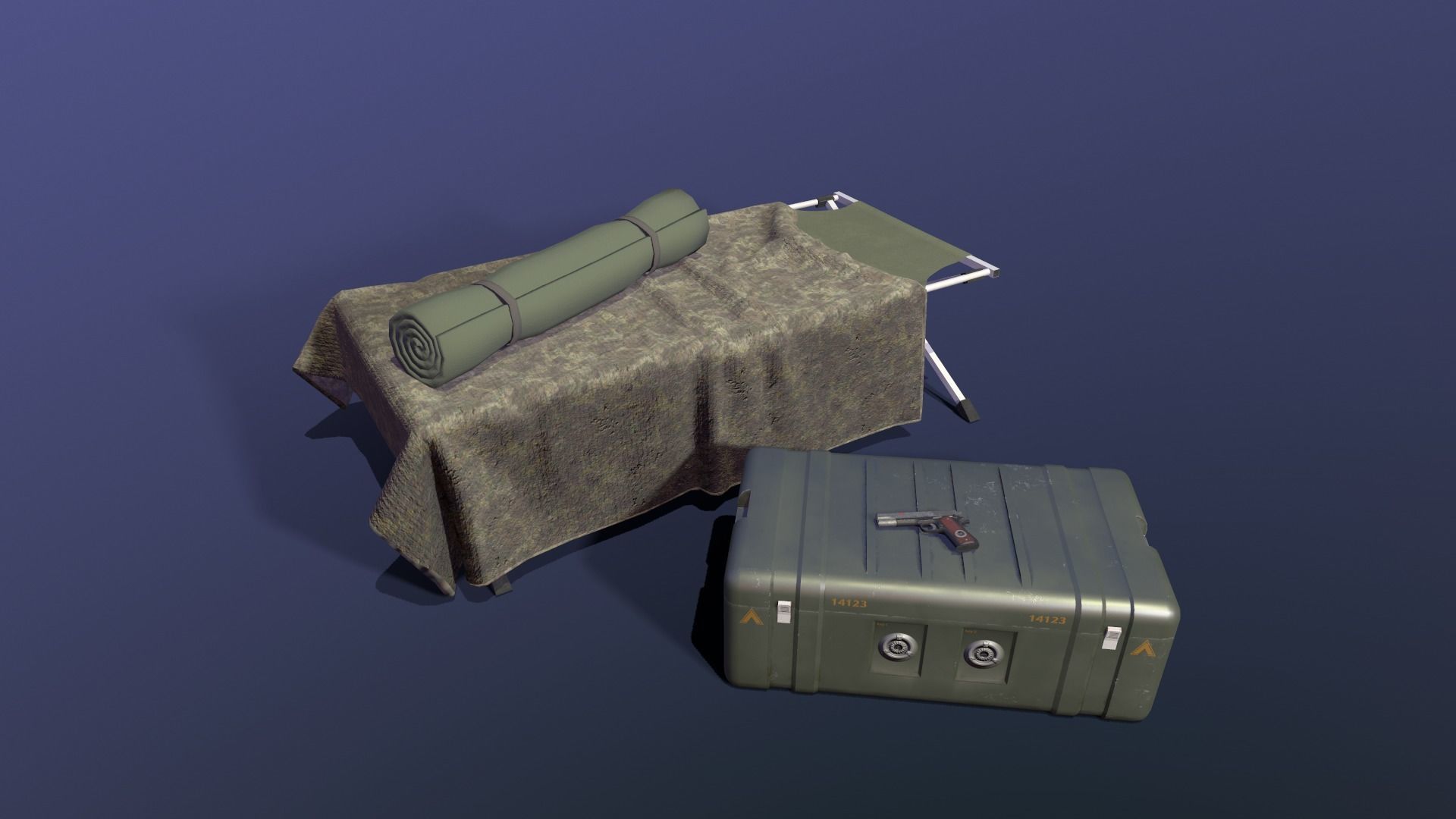 Small military camp pack UE4 FILES  Low-poly 3D model_7