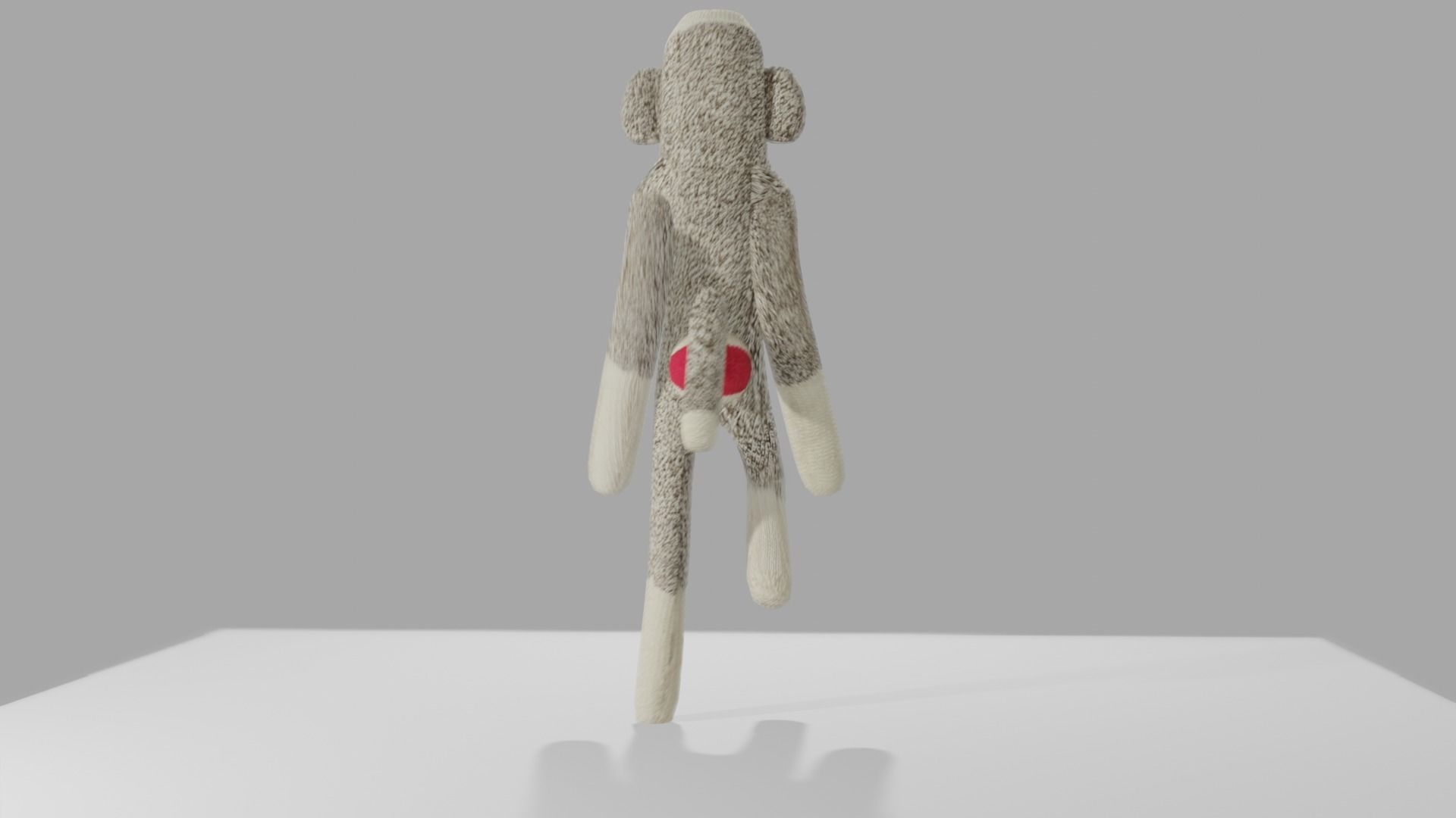 Sock Monkey Low-poly 3D model_24