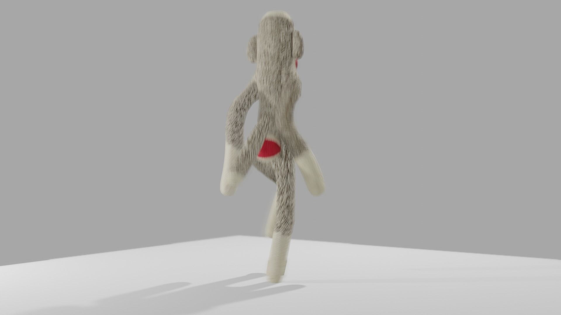 Sock Monkey Low-poly 3D model_25