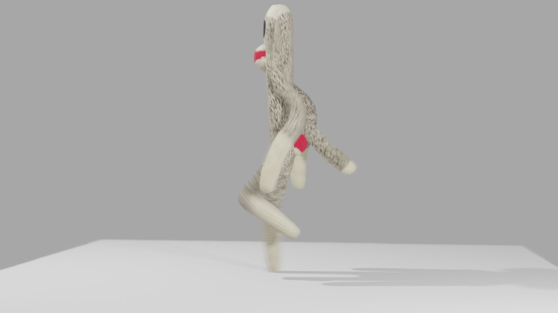 Sock Monkey Low-poly 3D model_15