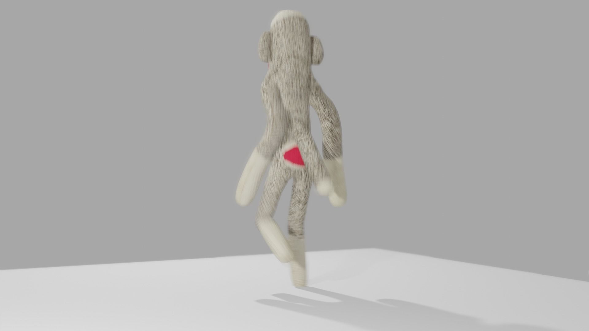 Sock Monkey Low-poly 3D model_20