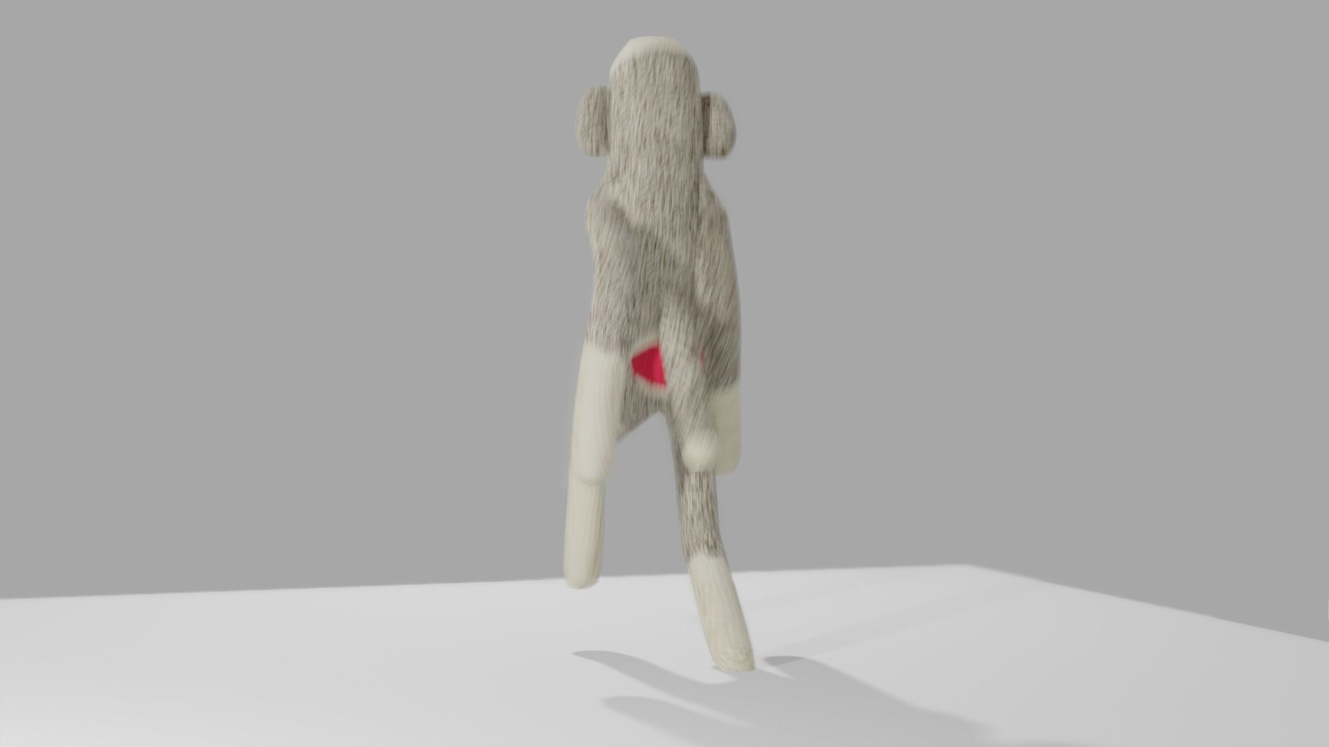 Sock Monkey Low-poly 3D model_23