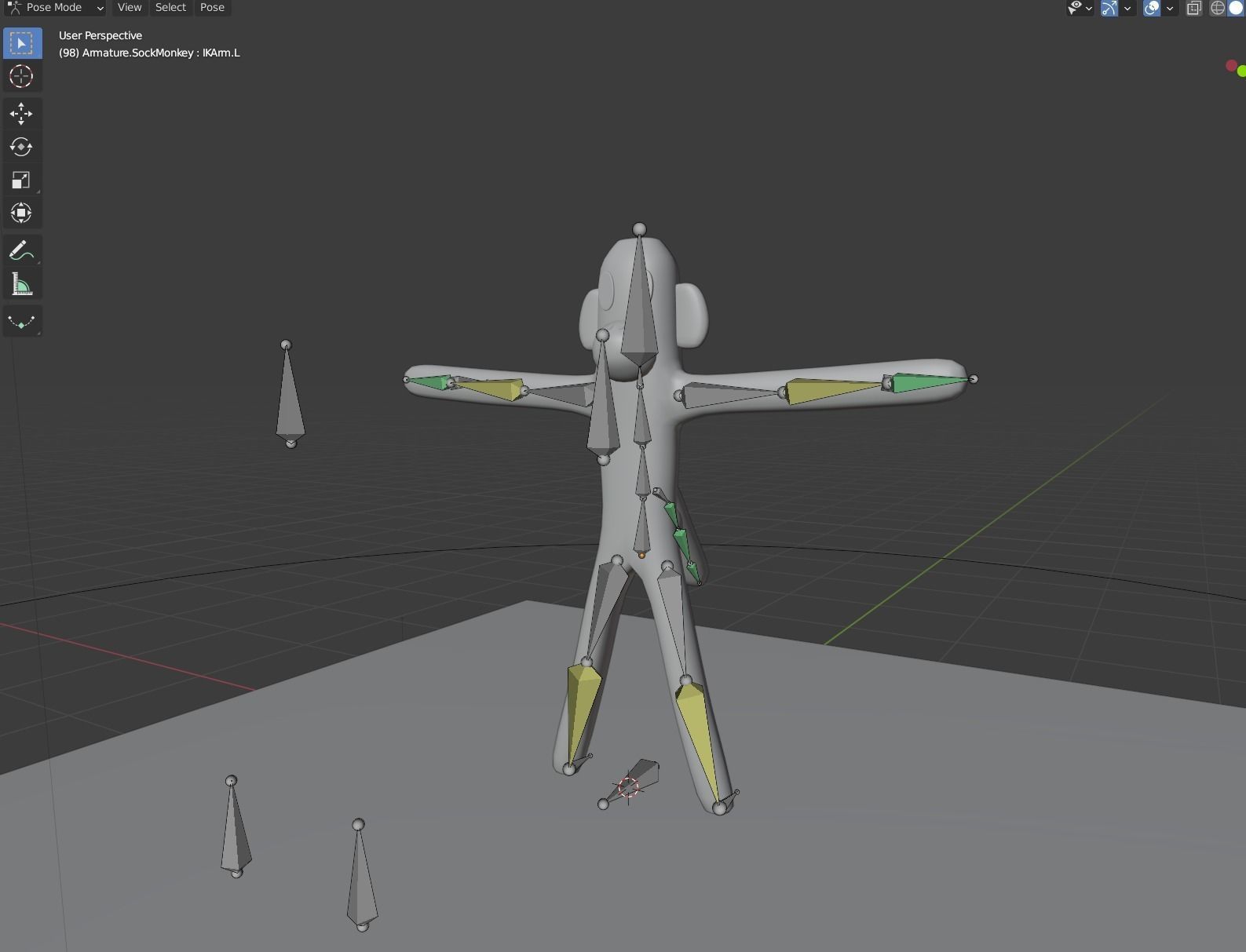 Sock Monkey Low-poly 3D model_6