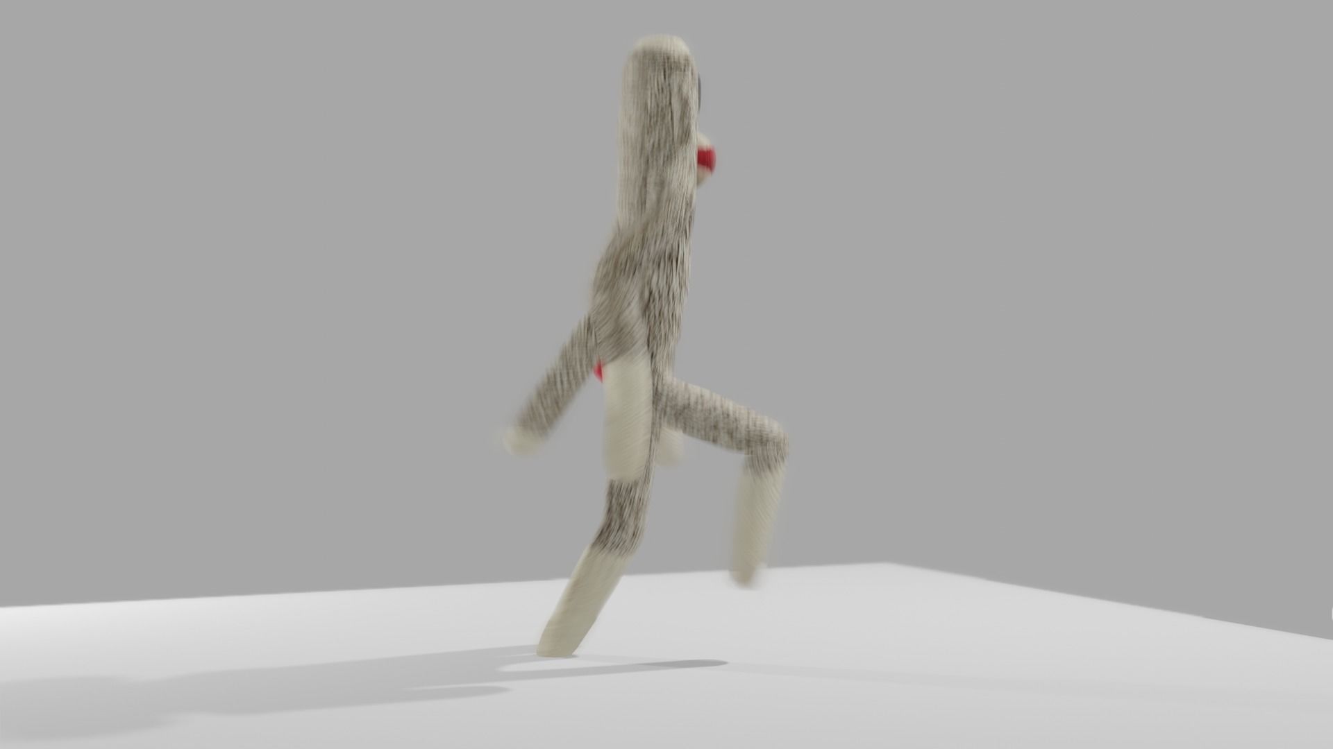 Sock Monkey Low-poly 3D model_27
