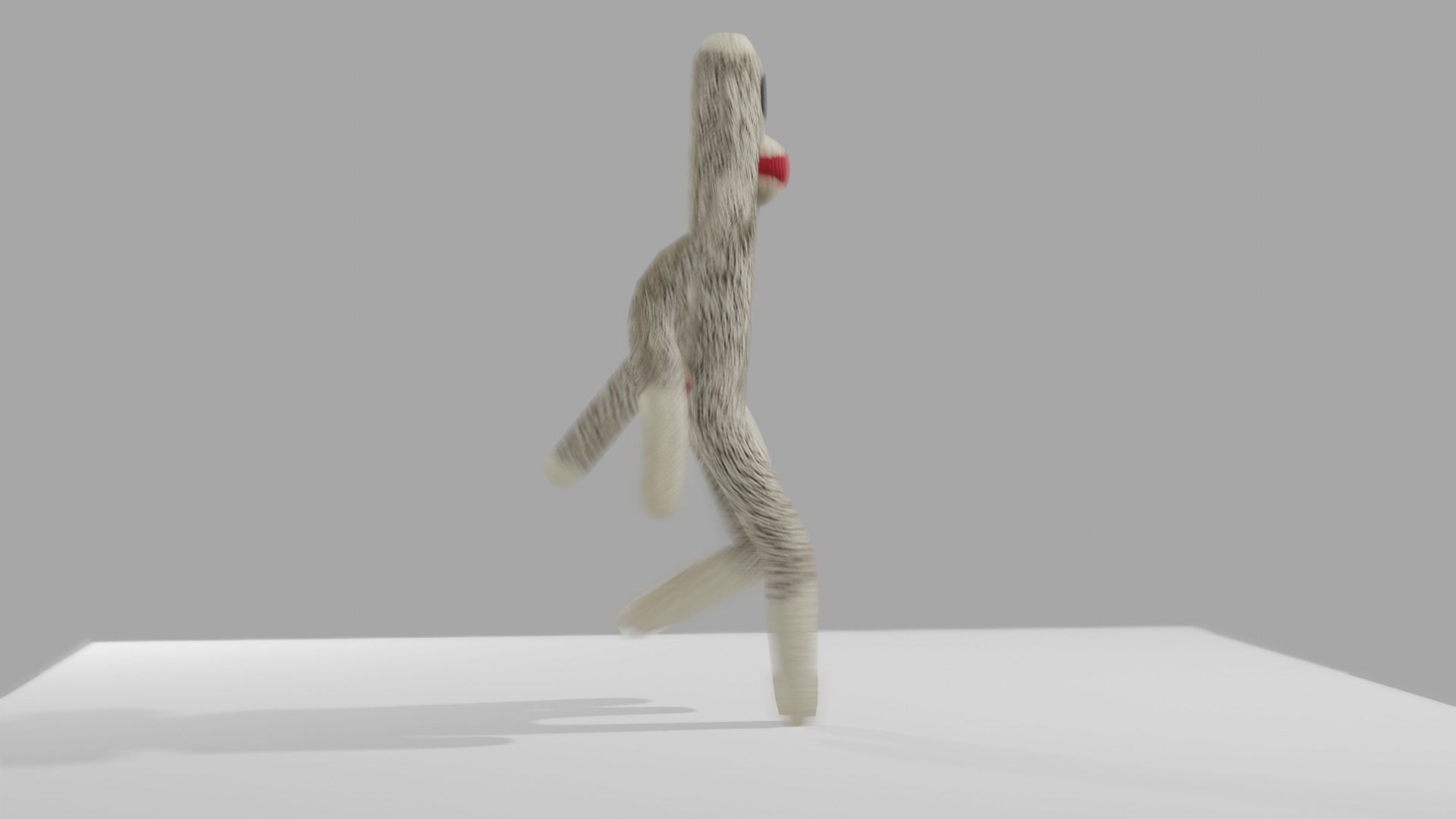 Sock Monkey Low-poly 3D model_30