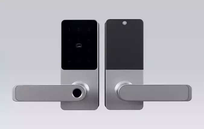 Biometric Digital Door Lock Low-poly 3D model