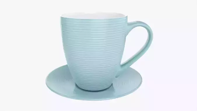 Coffee mug and saucer 01