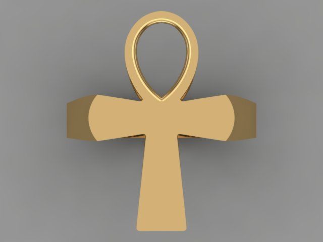 ANKH CROSS RING 3D print model_2