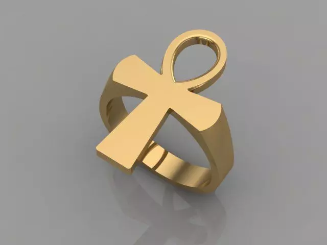 ANKH CROSS RING 3D print model_0