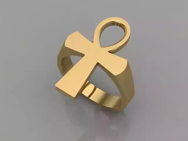ANKH CROSS RING 3D print model