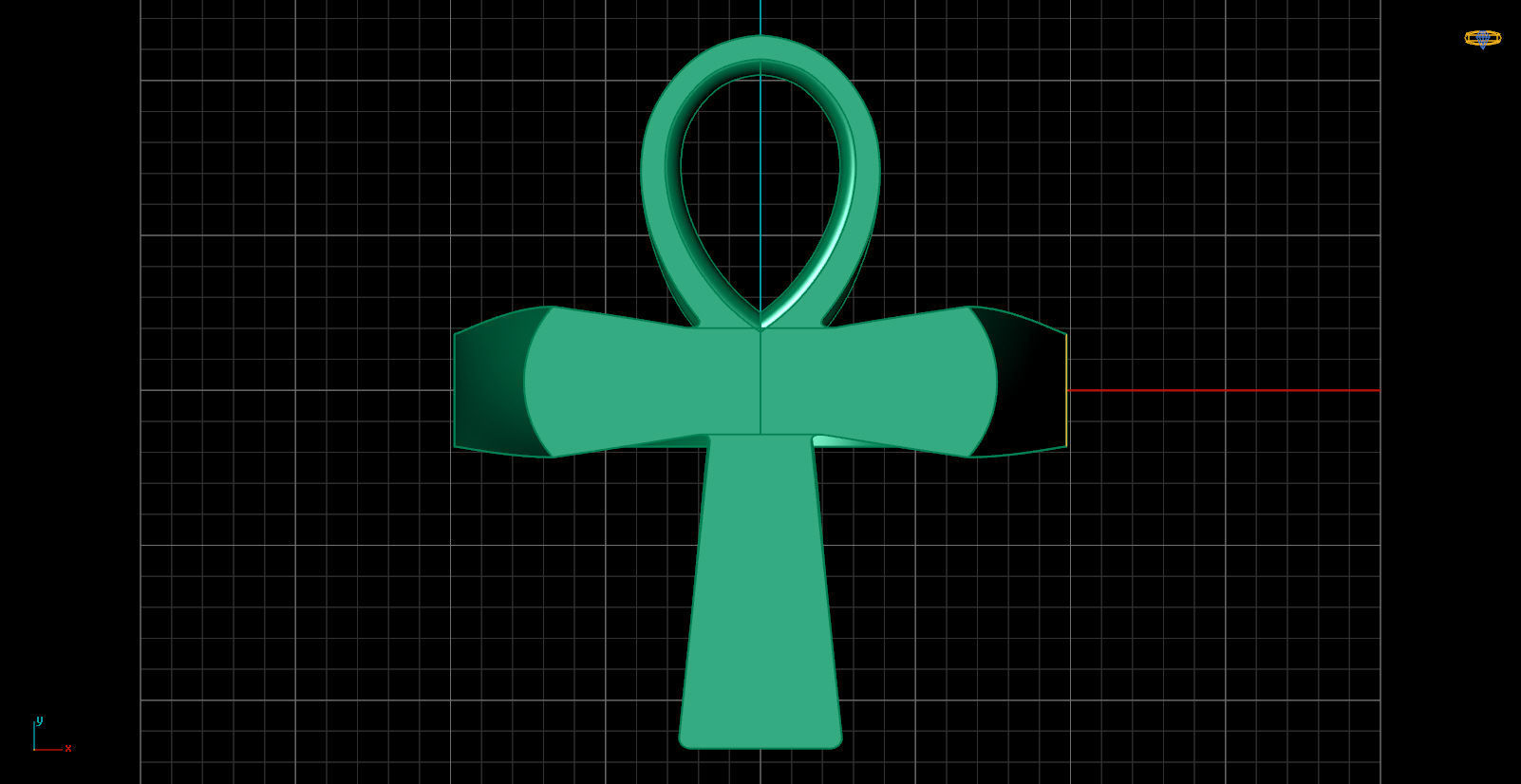 ANKH CROSS RING 3D print model_4