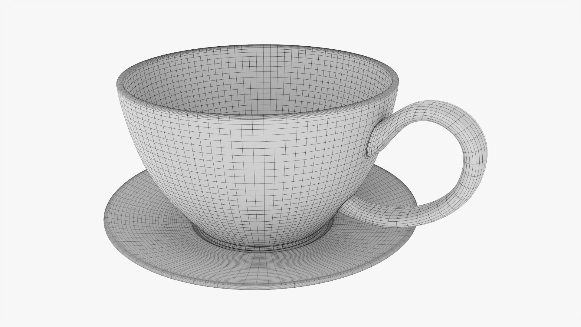Coffee mug and saucer 03 3D model_8