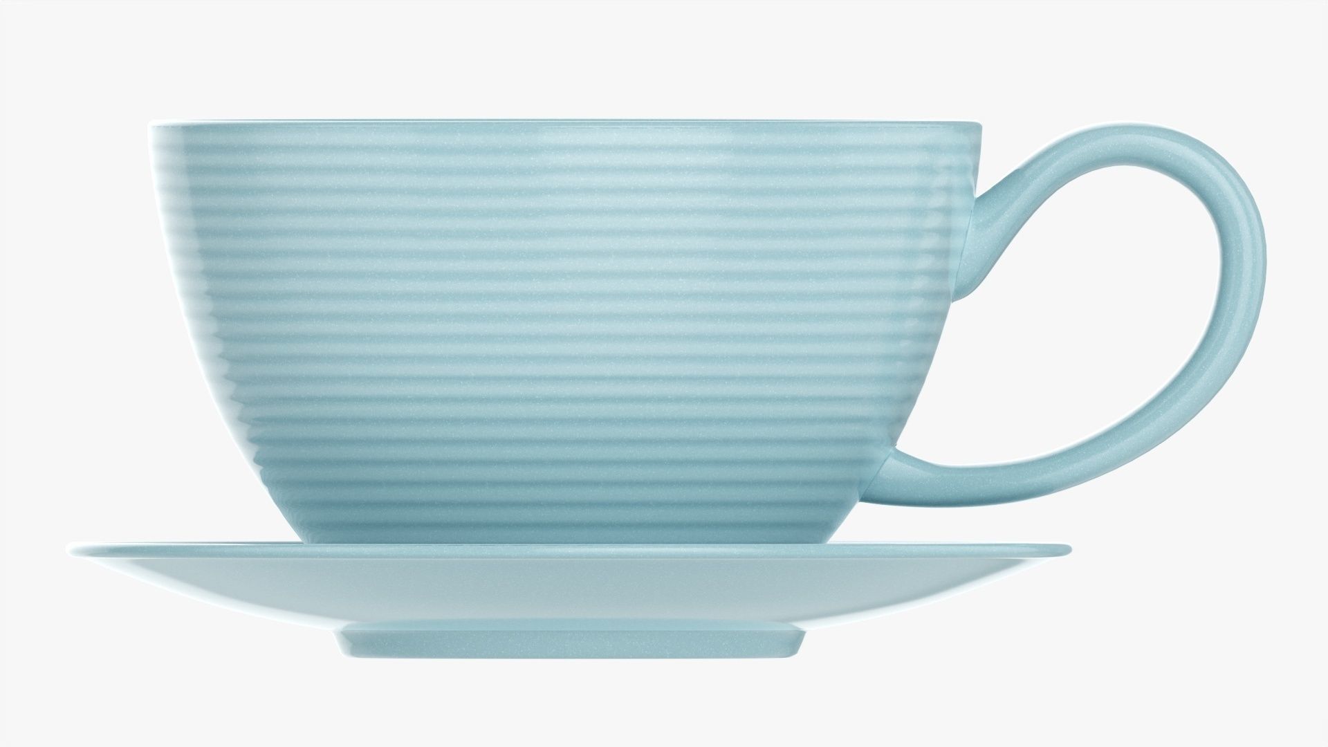 Coffee mug and saucer 03 3D model_4