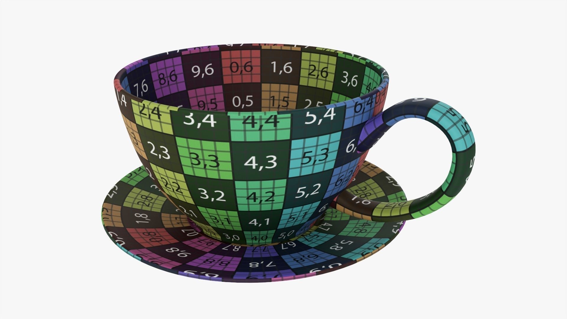 Coffee mug and saucer 03 3D model_14