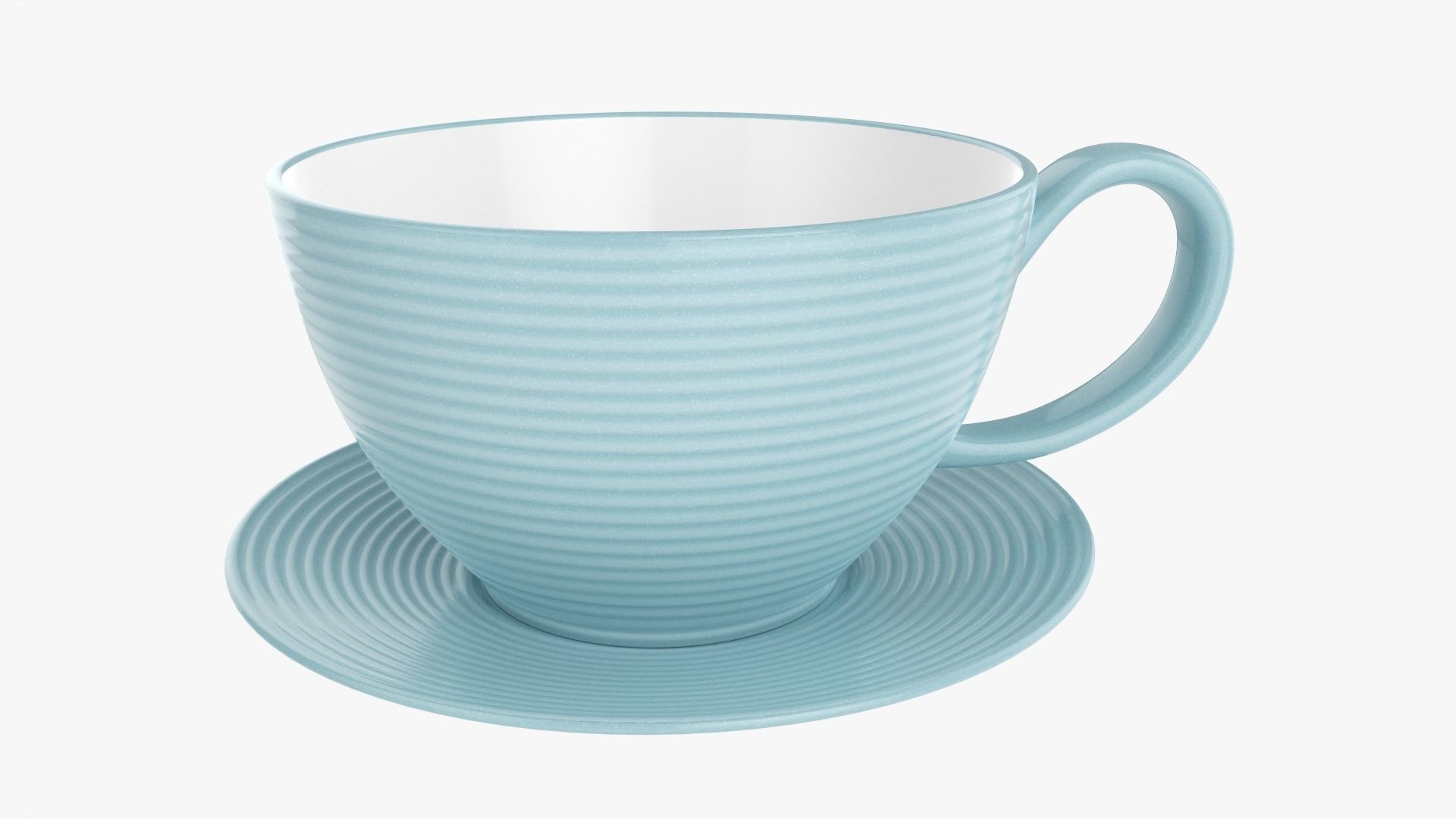 Coffee mug and saucer 03 3D model_1