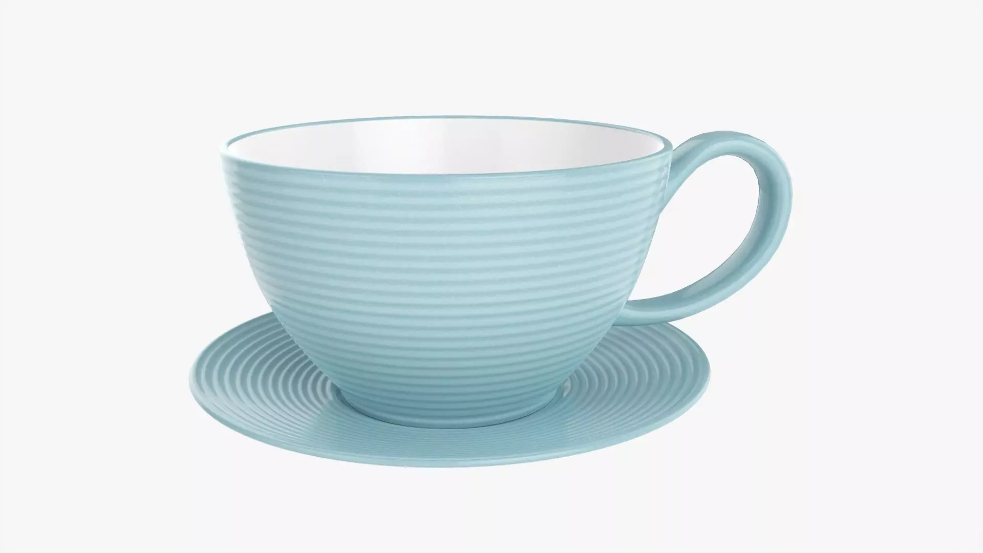 Coffee mug and saucer 03 3D model_0