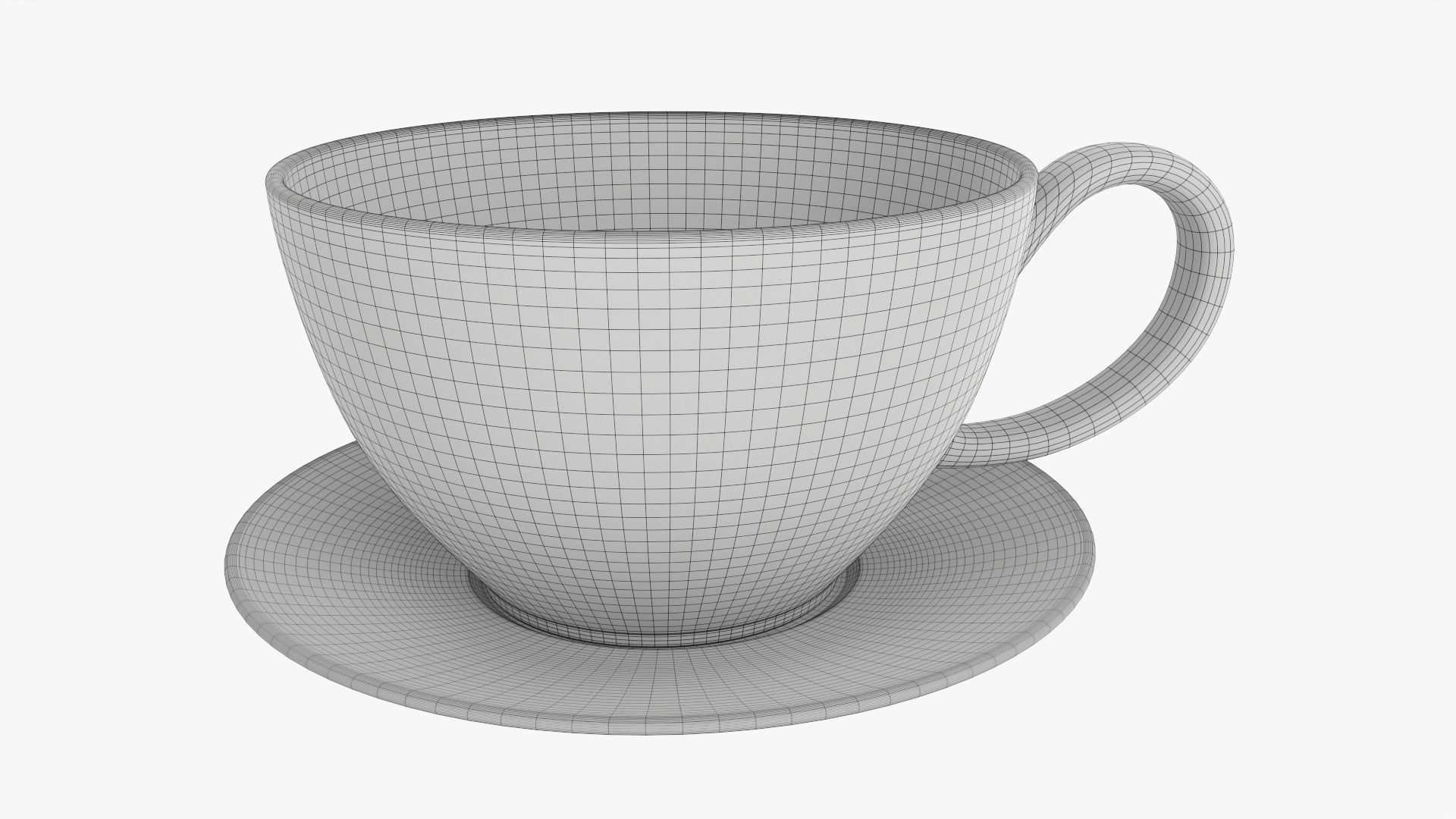 Coffee mug and saucer 03 3D model_7