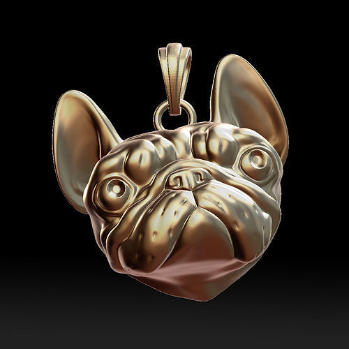 English Bulldog Pendant for 3D printer 3D print model