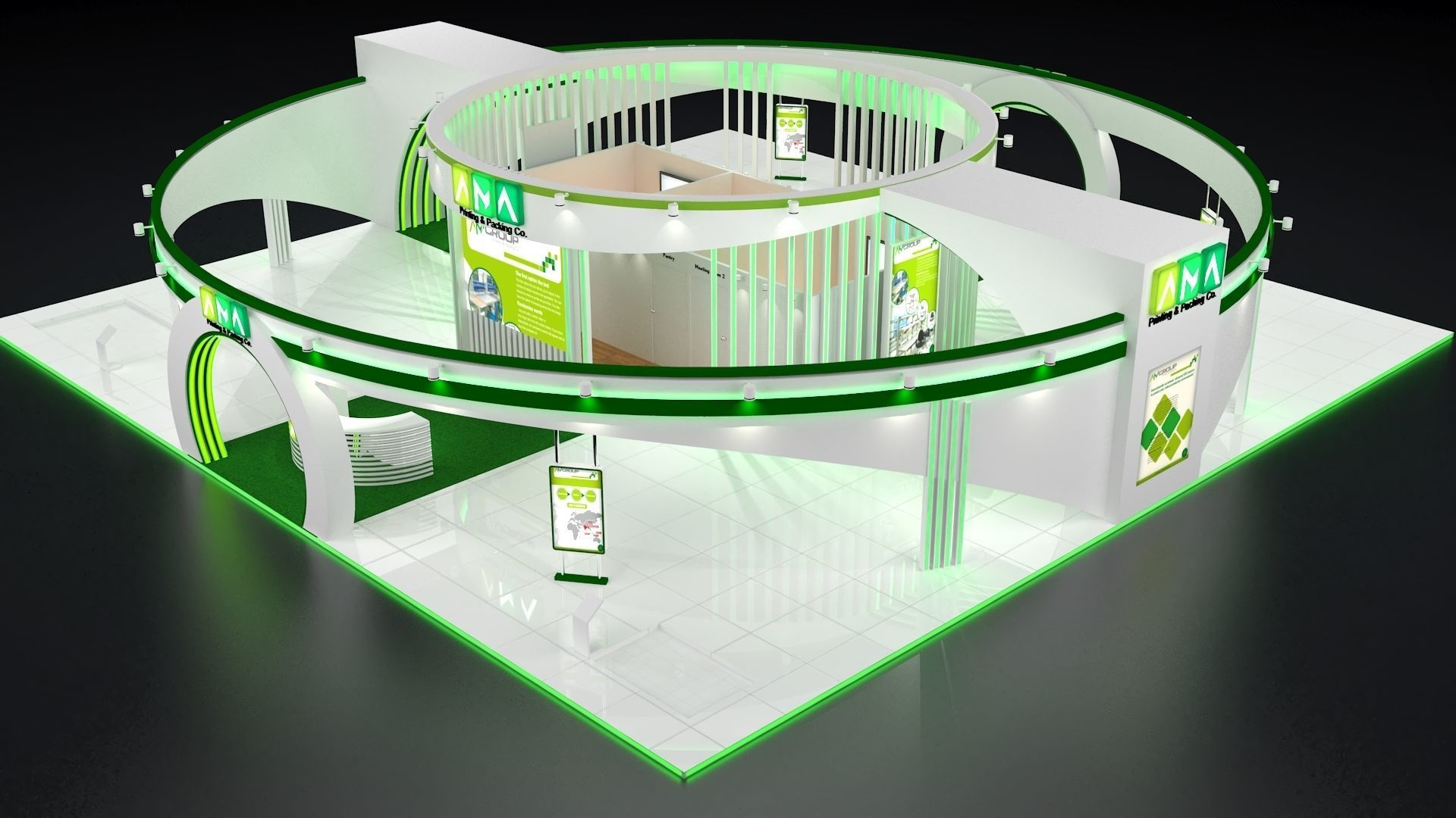 Exhibition Booth 3D model_1