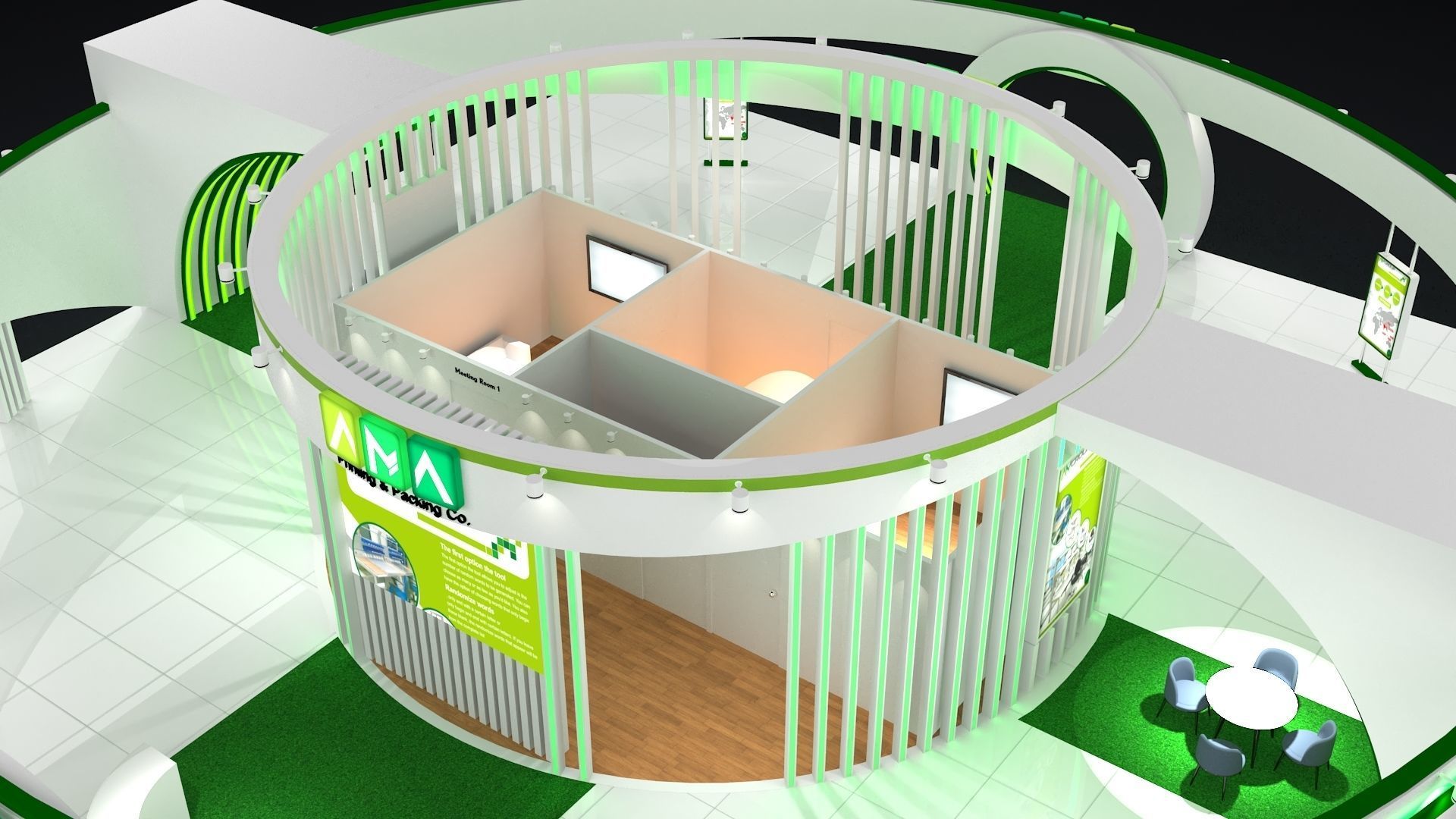 Exhibition Booth 3D model_3