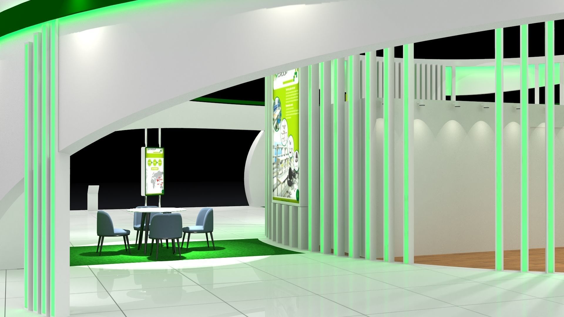 Exhibition Booth 3D model_4